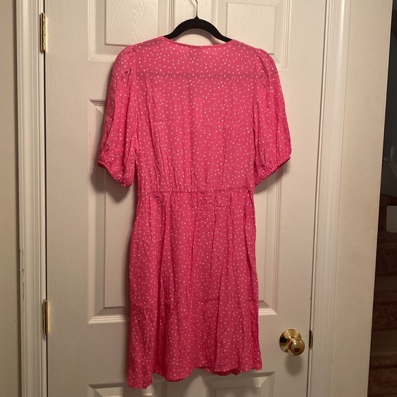 Brand New A New Day Pink/White Polka Dot Wrap Dress…size S - Picture 2 of 5